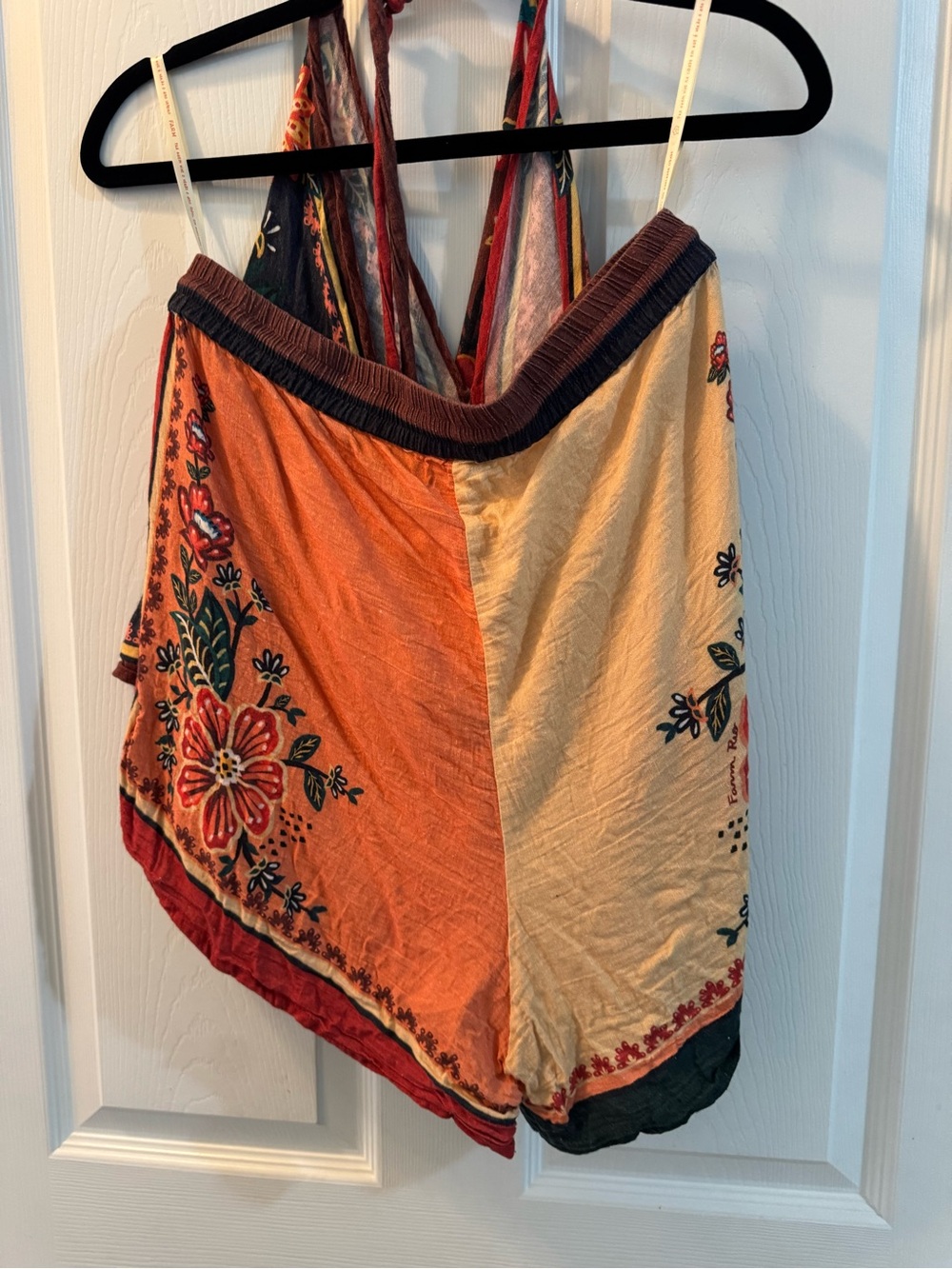 Farm Rio Leopard Floral Halter Top & Shorts Set Size XL - Picture 3 of 10